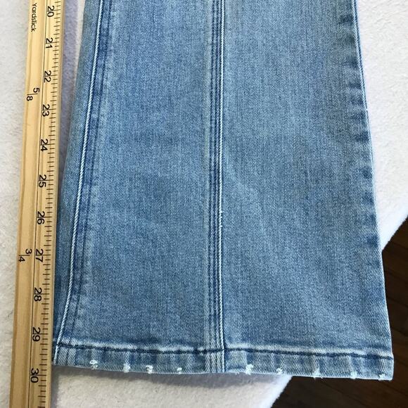 J McLaughlin womens 6 Clearwater light indigo front seam slight flare jeans - Picture 6 of 12